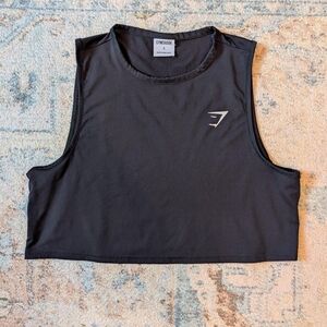 Gymshark black training crop tank